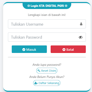 Register PGRI Pamulang - Persatuan Guru Republik Indonesia Cabang Pamulang
